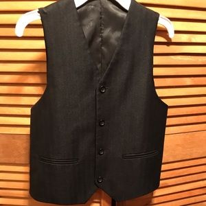 BJK Collection Black Herringbone Vest